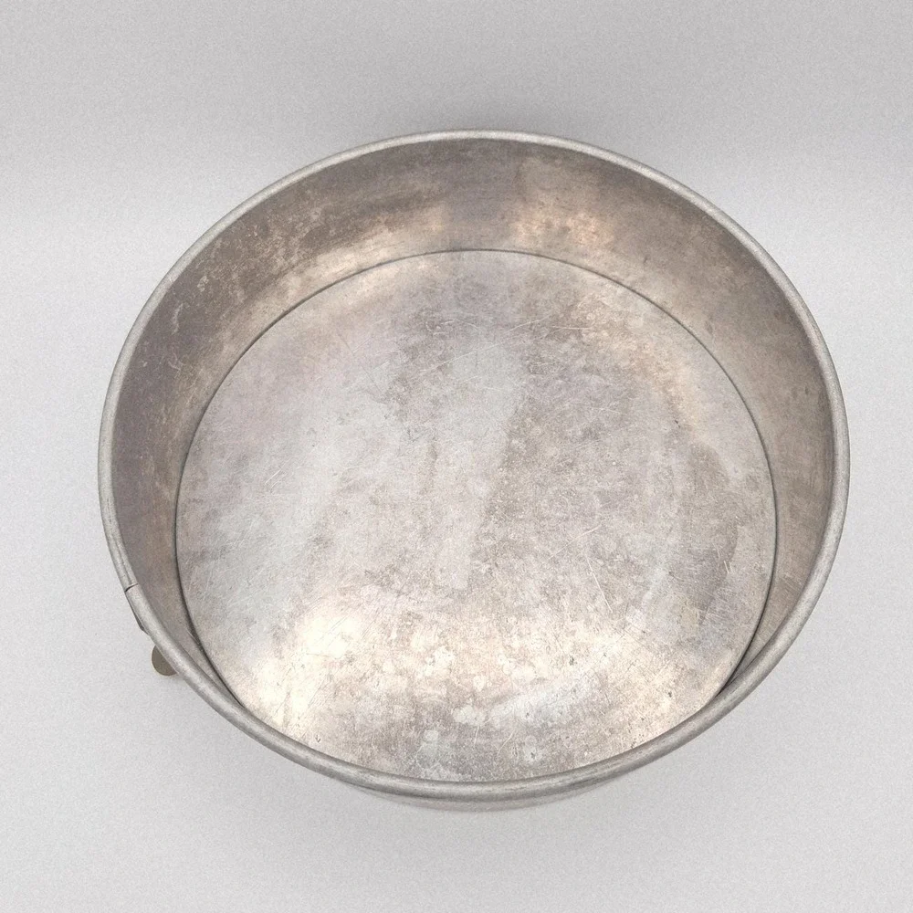 Vintage Aluminum 9‎ inch Springform Pan with Unique Brass Side Clip